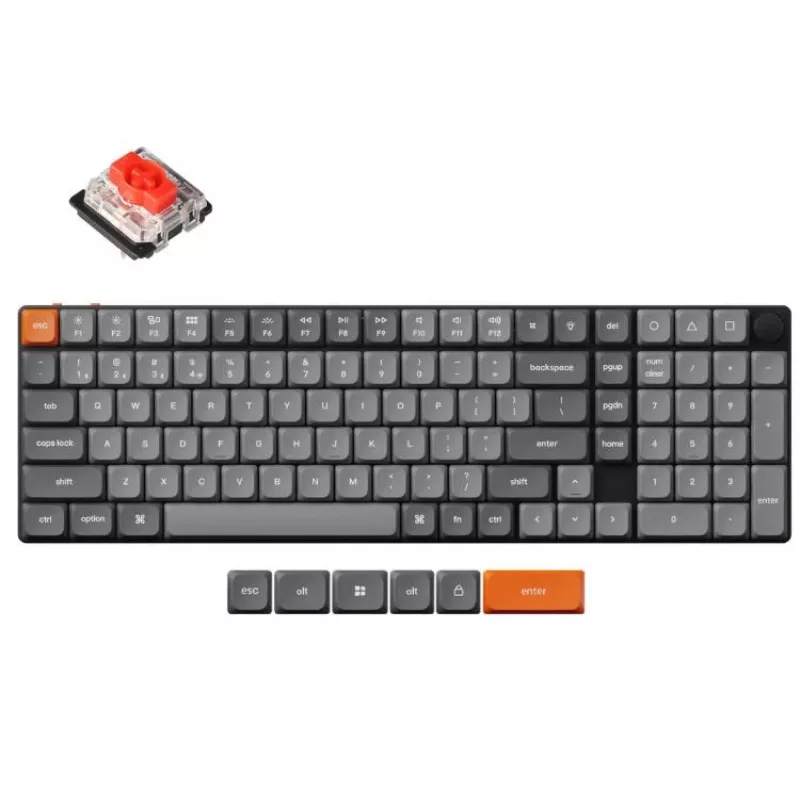 Bezprzewodowa klawiatura mechaniczna Keychron K17 MAX RGB czarna — kompaktowy układ, łączność Bluetooth i USB-C