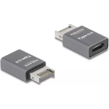 Przejściówka DeLOCK 67234 USB Type-E na USB Type-C szara