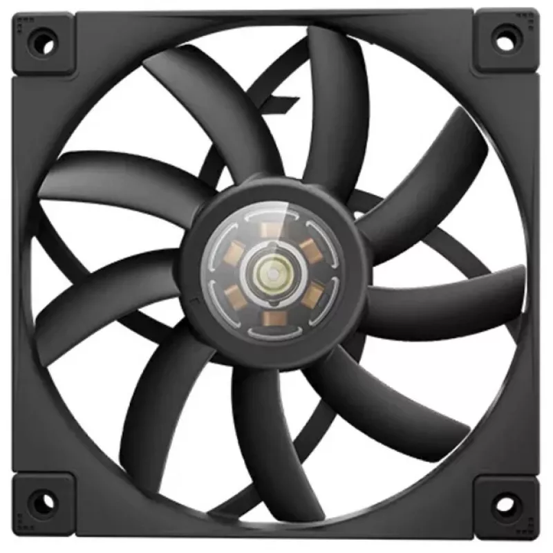 Wentylator obudowy cienki 120 mm PWM DeepCool FT12 cienki — czarny, niskoprofilowy design, sterowanie PWM