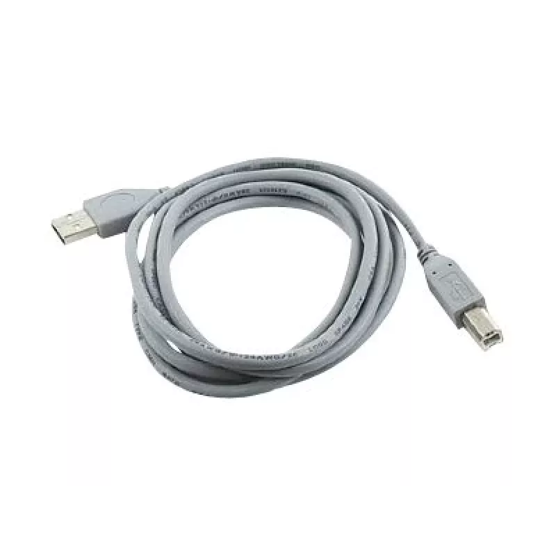 Kabel USB 2.0 A-B 6 stóp, kolor szary