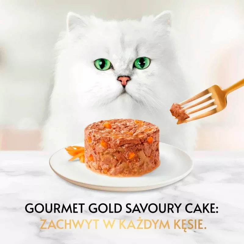 Mokra karma dla kota w saszetkach Purina Gourmet Gold Savoury Cake Mix 48×85 g, dla dorosłych kotów, 74% wilgotności, 17% białka