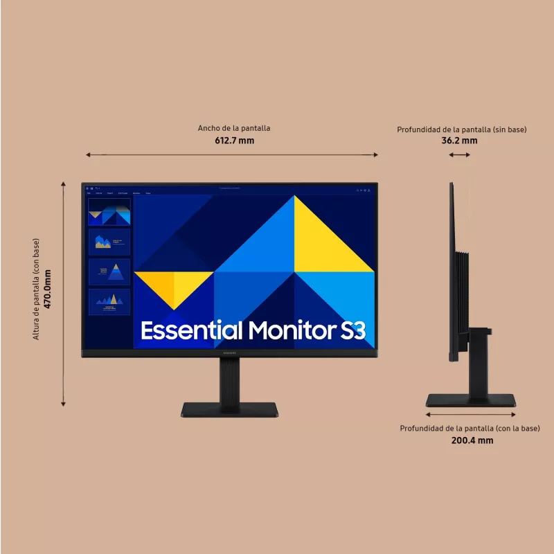 Monitor komputerowy Samsung S27D304GAU 68,6 cm (27 cali) 1920 x 1080 pikseli Full HD LED czarny