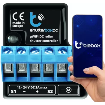 Moduł I/O bleBox shutterBoxDC 2 wejścia binarne, 2 wyjścia przekaźnikowe 230V