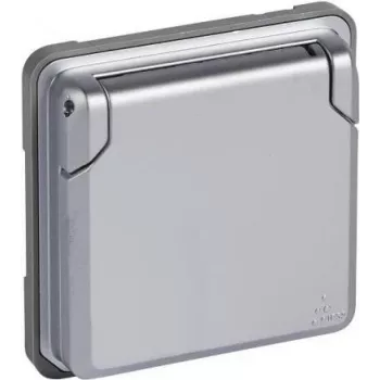 Gniazdo Schuko Legrand Soliroc 077834 IP44 szare, odporne na warunki atmosferyczne gniazdo elektryczne