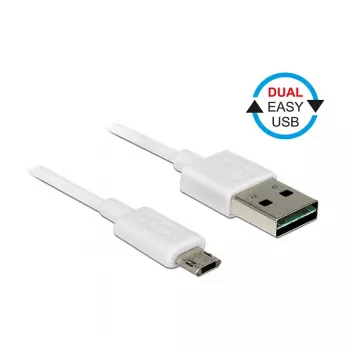 Kabel USB DeLOCK 84805 USB 2.0 0.2m USB A Micro-USB B Biały