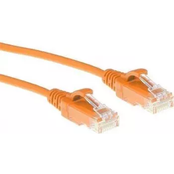 ACT Pomarańczowy 2 metry LSZH U/UTP CAT6 datacenter slimline patch kabel snagless z RJ45