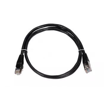 Kabel krosowy LAN Extralink Cat5e FTP 1 m, ekranowany F/UTP, RJ-45 do RJ-45, czarny