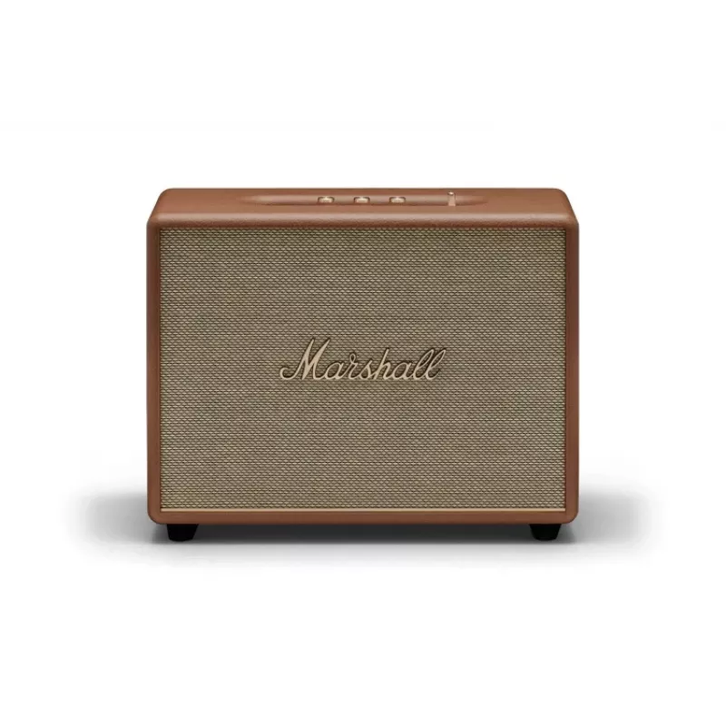Głośnik bezprzewodowy MARSHALL Woburn III Brown — multiroom, Bluetooth, Wi‑Fi, wejścia analogowe