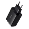 Baseus Compact Quick Charger, 3x USB, 17W (Czarny)