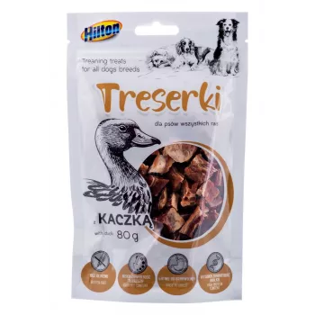 Przysmaki treningowe dla psów Hilton Treaning Treats Duck 80 g — miękkie przekąski treningowe o smaku kaczki