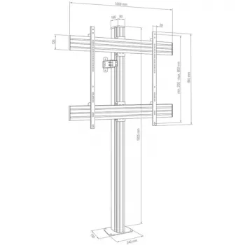 Hagor CPS FLOOR-WALL BOLT-DOWN 1x 75 – 86 cali Czarny 50 kg nośność