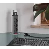 Brennenstuhl Tower Power Table Extension Socket - Przedłużacz - 3 gniazda wyjściowe - 2,0m - Czarny, Aluminium (1396200003)