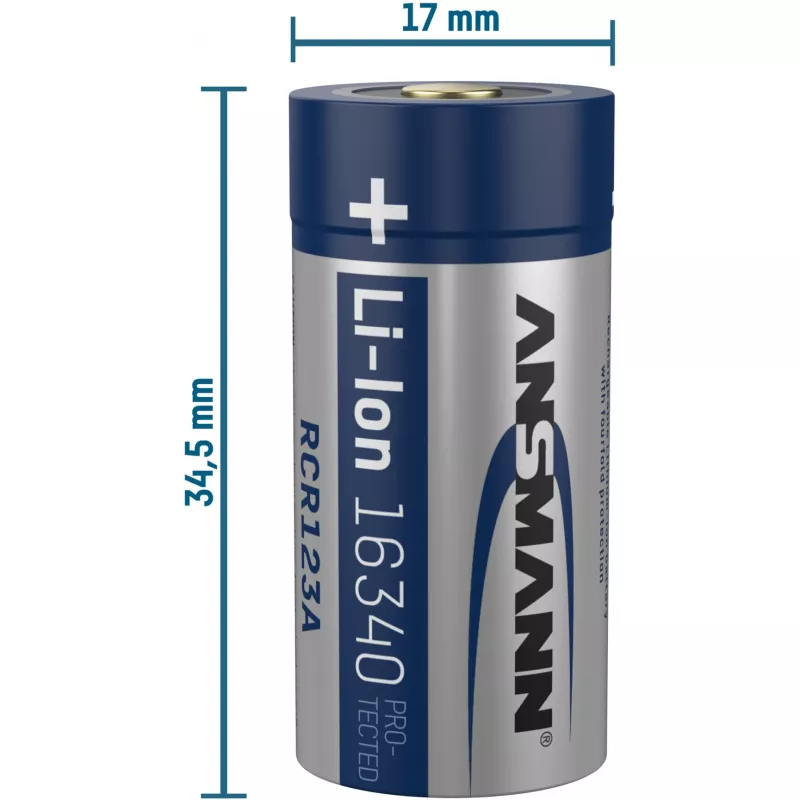 Akumulator Li-ion Ansmann 16340 850 mAh 3,6 V z wejściem Micro USB 1300-0015