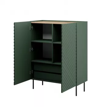 Regał cama meble ONDA ONDA 98×45×127 cm zielony, stojąca przyścienna szafka