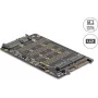 DELOCK Konwerter M.2 Key M NVMe SSD na U.2 (SFF-8639) — model 64354