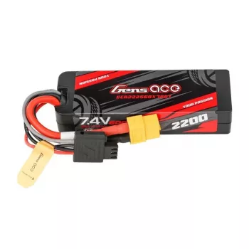 Akumulator LiPo Gens ace G-Tech 2200mAh 7.4V 2S1P 60C GRP-76 Hardcase z wtykiem XT60