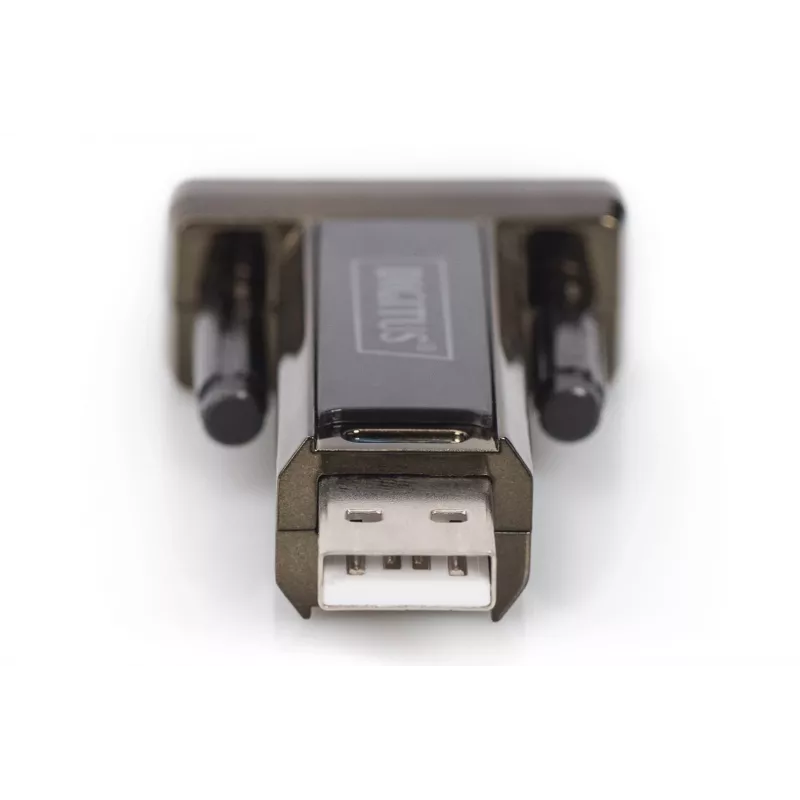 Konwerter USB 2.0 na szeregowy DIGITUS DSUB 9M z kablem USB 80cm, chipset FTDI (FT232RL)