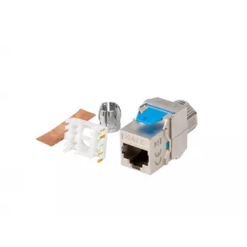 Moduł Keystone Lanberg KSF8-4000 Płaski Niebieski Srebrny RJ-45