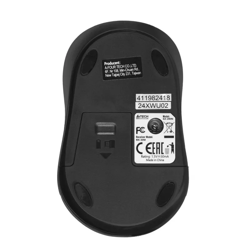 Mysz A4Tech G3-280N symetryczna RF bezprzewodowa optyczna 2000 DPI