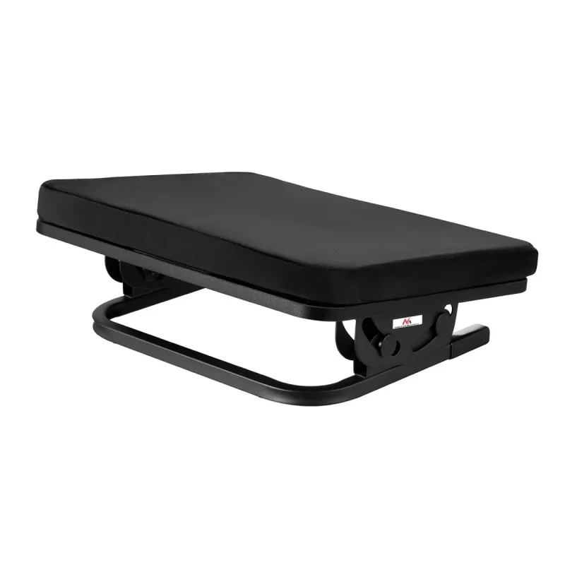Podnóżek MACLEAN MC-460 ergonomiczny amortyzowany metalowy podnóżek, antypoślizgowa podstawa, kąt nachylenia -20–20°, maks. obciążenie 20 kg, czarny