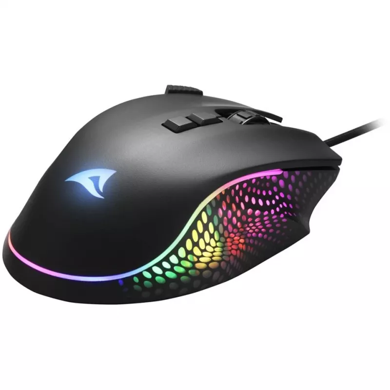 Mysz Sharkoon Shark Force 3 optyczna, 8 przycisków, 12.800DPI, czarna