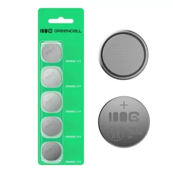 Bateria pastylkowa Green Cell CR2032 3V — Zestaw 5 sztuk