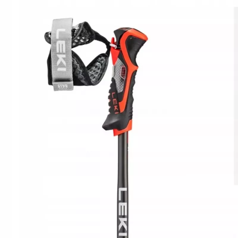 Kijki narciarskie Leki 3D AIRFOIL czarno-czerwone 120 cm