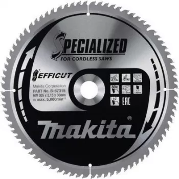 Makita Specialized EFFICUT - tarcza do piły tarczowej - do drewna, metalu - 305 mm - 80 zębów
