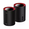 Cudy M3000 2-Pack Dwuzakresowy (2.4 GHz / 5 GHz) Wi-Fi 6 (802.11ax) Czarny, Czerwony 1 Wewnętrzna