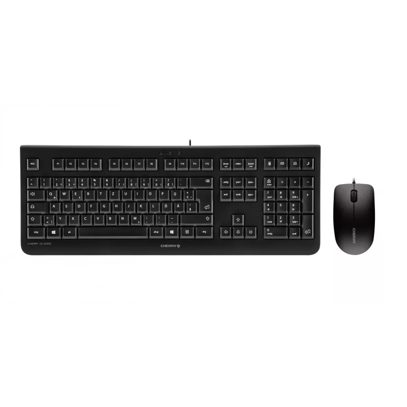 Zestaw klawiatura mysz CHERRY DC 2000 Uniwersalny USB AZERTY Belgijski Czarny