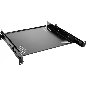 Półka rack Omnitronic 30100840 1U rozsuwana — regulowana stalowa półka 1U do szaf rack 19 cali