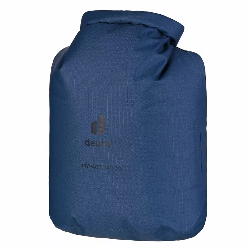 Wodoodporny worek DEUTER Drypack Pro 20 — pojemność 20 L, zamknięcie rolowane, zgrzewane szwy