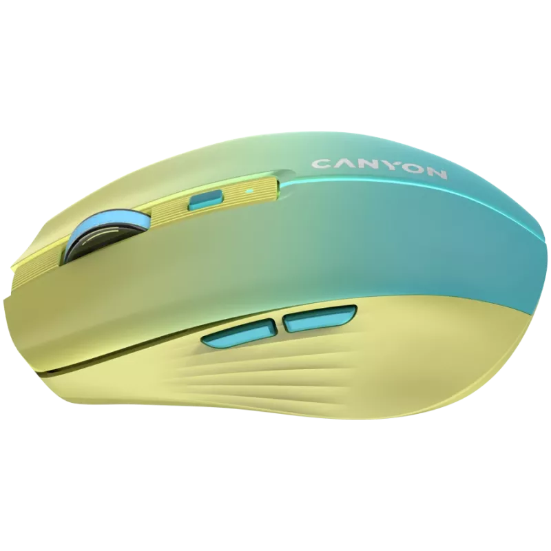 CANYON mysz MW-44 Wireless Charge żółty niebieski