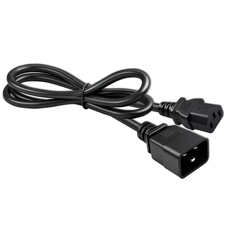 Kabel zasilający Qoltec 53991 czarny 1,2 m złącze C20 C13