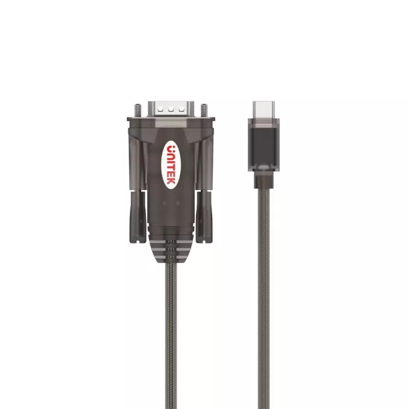 Kabel szeregowy Unitek Y-1105K — 1,5 m czarny, męski DB-9 na męski DB-9