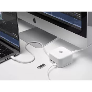 XtremeMac XWH-XCP-03 stacja dokująca i replikator portów do laptopa Przewodowy USB 3.2 Gen 1 (3.1 Gen 1) Type-C Biały (XWH-XCP-03)