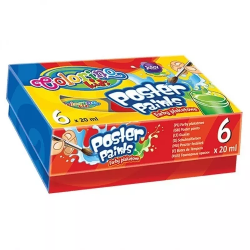 Colorino Kids Farbki plakatowe 6 kolorów 20 ml