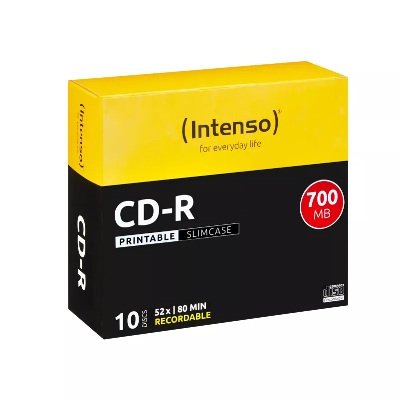 CD-R Intenso 1801622 700 MB 52x Printable 10 szt. cienki Case