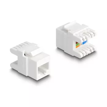 Moduł Keystone DeLOCK 88131 Płaski RJ-45 Biały