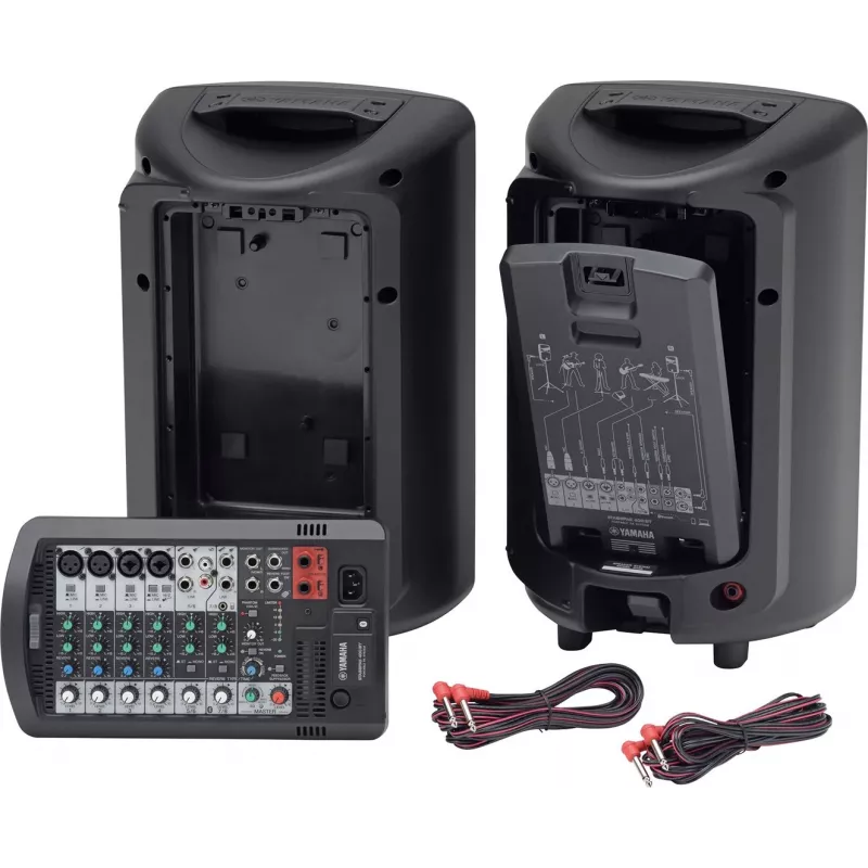 Wolnostojący system PA YAMAHA Stagepas 400BT — 400 W, 2-drożny, 10-kanałowy mikser, Bluetooth 4.1, czarny