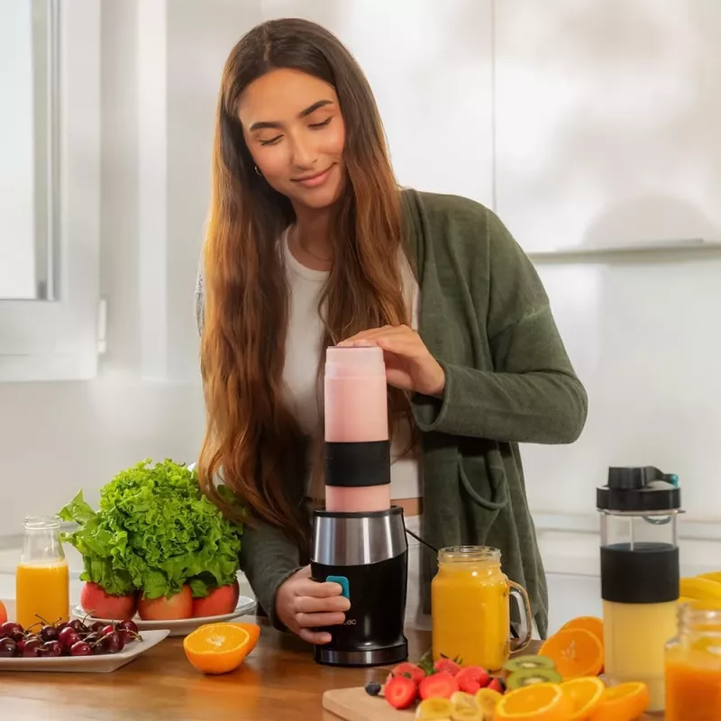 Cecotec Blender | Power Titanium 900 ProGo | Tabletop | 900 W | Pojemność dzbanka 2x0,57 L | Kruszenie lodu | Czarny