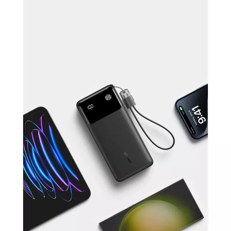 PowerBank z kablem USB-C 20000 mAh 30W Czarny