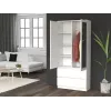 Topeshop SS-90 BIEL LUSTRO bedroom wardrobe/closet 5 shelves 2 drzwi(s) biały