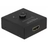 DeLock HDMI 2 - 1 dwukierunkowy 4K 60 Hz kompaktowy – pudełko detaliczne – przełącznik wideo/audio – 2 x HDMI – komputer stacjonarny (64072)