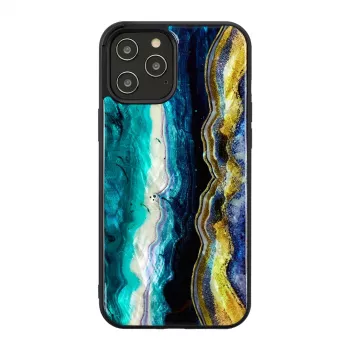 Etui ochronne iKins do Apple iPhone 12 / 12 Pro — wzór fioletowego agatu