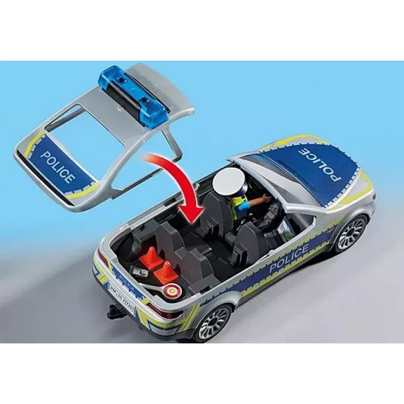 Playmobil Radiowóz z syreną i migającym światłem, Wielokolorowy, Plastik, 3+