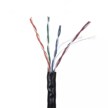 Kabel sieciowy LANBERG LCU6-10CC-0305-BK U/UTP Cat6 305 m, 23 AWG, CCA, 250 MHz, czarny