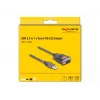 DeLOCK 61400 adapter złącza kabla USB A RS-232 Czarny