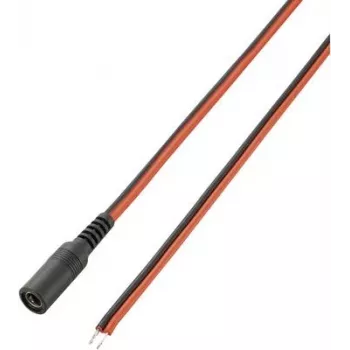 VOLTCRAFT Kabel połączeniowy niskiego napięcia - gniazdo niskonapięciowe - kabel, otwarty koniec 5,5 mm 2,5 mm 5,5 mm 2,5 mm 2 m 1 szt. (93025c181)