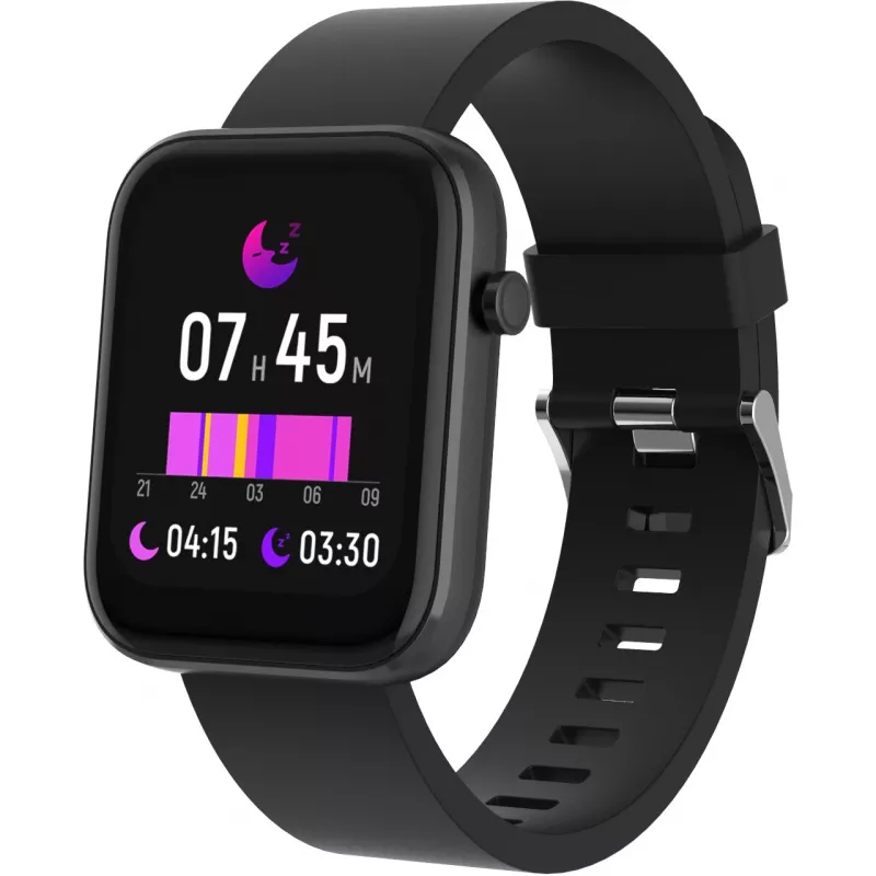 DENVER SW-182 - Smartwatch z opaską - Wyświetlacz 4,3 cm (1,7 cala) - Bluetooth - Czarny (116111000580)